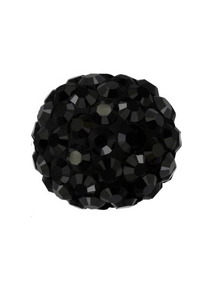 Pave ball 8mm jet  Pave ball 8mm- 1 2