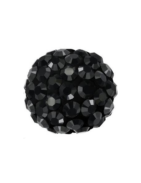 Pave ball 8mm jet hematite  Pave ball 8mm- 2 Pave ball 8mm jet hematite  Pave ball 8mm- 2