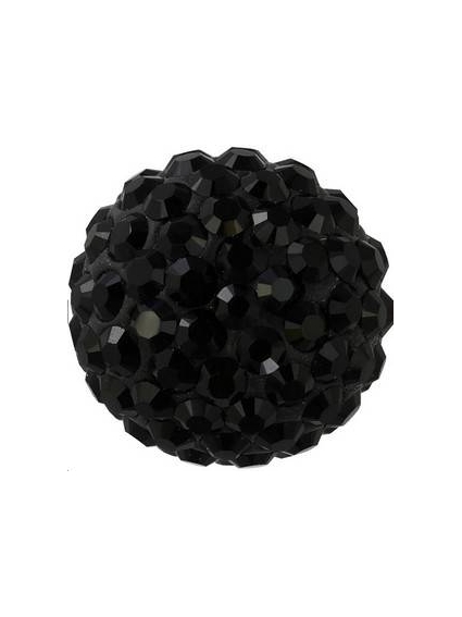 Pave ball 10mm jet  Pave ball 10mm- 1 2