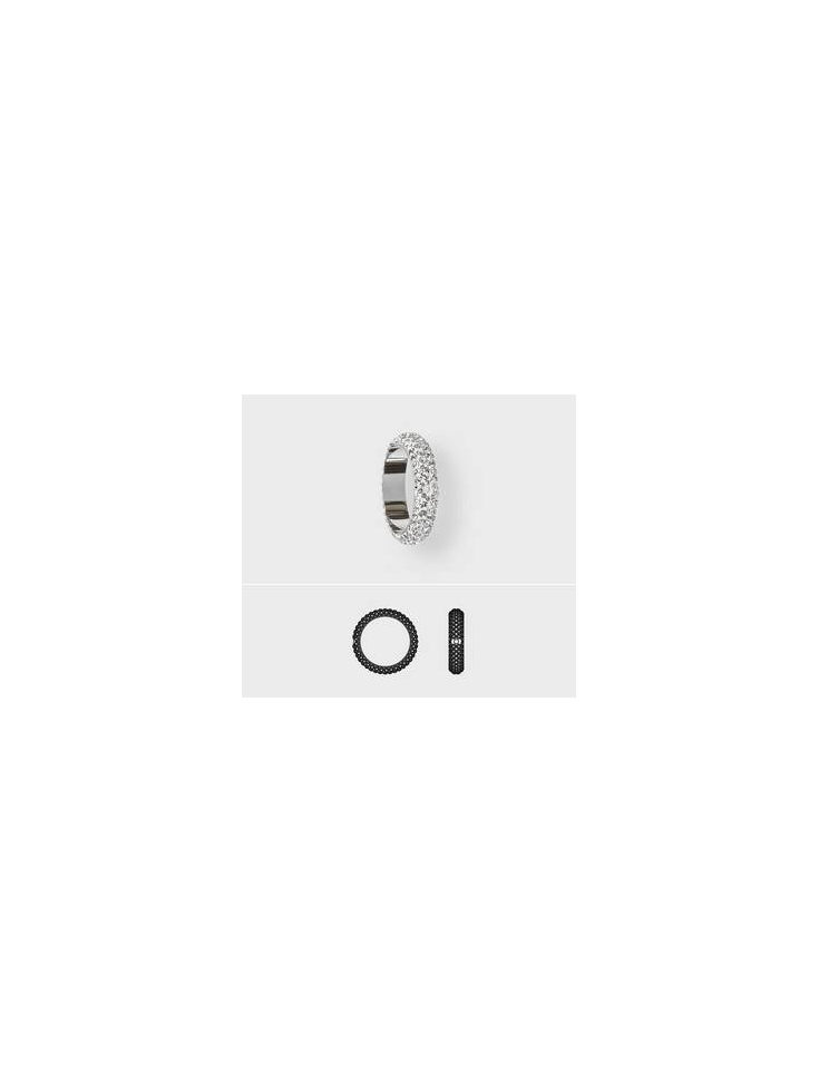 Pavé ring 14.5mm  1 trou   Pave ring 14.5mm 1 trou- 3