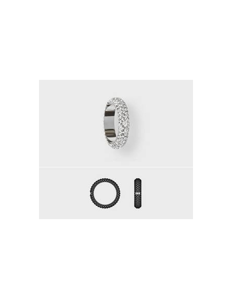 Pavé ring 14.5mm  1 trou   Pave ring 14.5mm 1 trou- 3 Pavé ring 14.5mm  1 trou   Pave ring 14.5mm 1 trou- 3