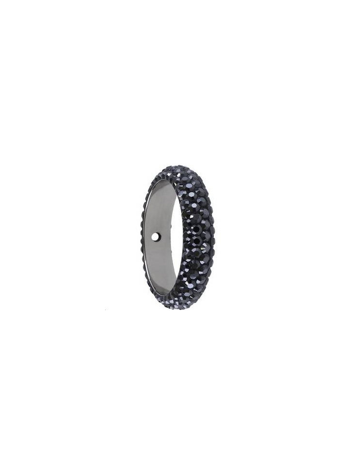 Pavé ring 14.5mm 2 trous  Pave ring 14.5mm 2 trous- 2