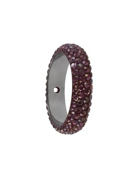 Pave ring 16.5mm 2 trous  Pave ring 16.5mm 2 trous- 2