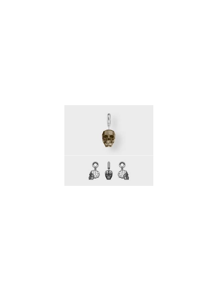 Skull charms 13mm jet  Charms- 3