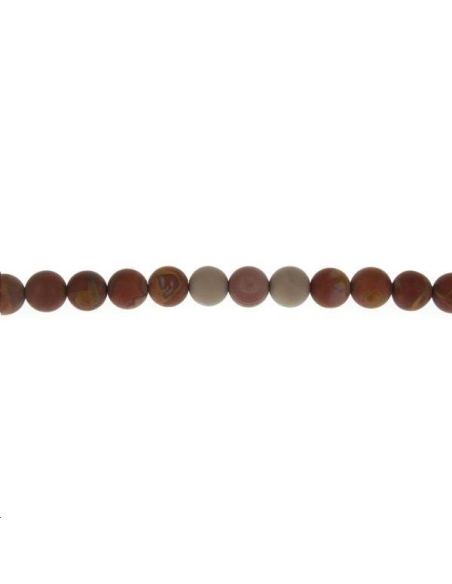 Jaspe noreena 7-8mm  Les perles rondes 8-9mm en lot- 1