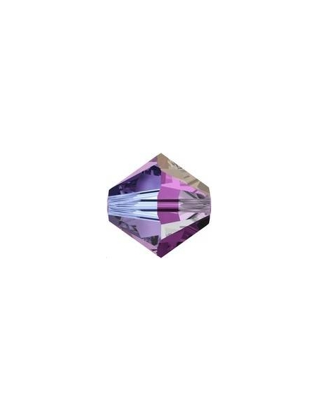 Lot toupies 4MM Amethyst AB 2X  Toupies 4mm AB2X (5301/5328)- 1 Lot toupies 4MM Amethyst AB 2X  Toupies 4mm AB2X (5301/5328)- 1