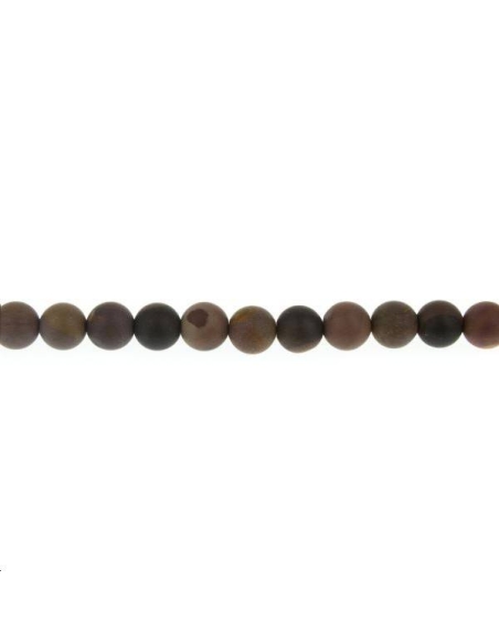Jaspe picture mexicain 5-6mm  Les perles rondes 6-7mm en lot- 1
