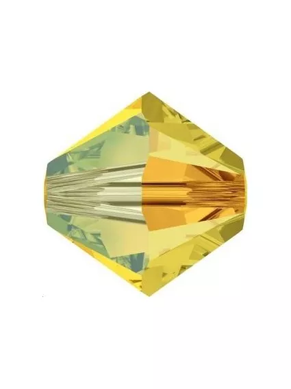 Lot toupies 4MM Light topaz AB 2X  Toupies 4mm AB2X (5301/5328)- 1 2