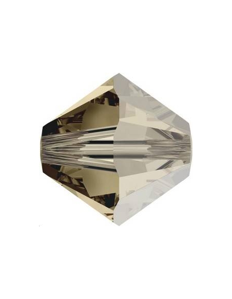 Lot toupies 4MM Smoky quartz satin  Toupies 4mm satin (5301/5328)- 2 Lot toupies 4MM Smoky quartz satin  Toupies 4mm satin (5301/5328)- 2