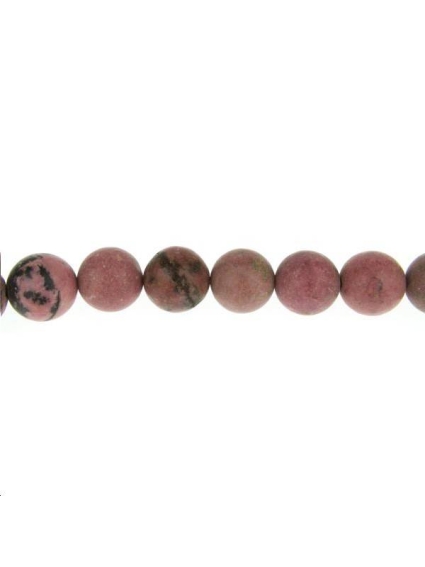 Rhodonite mate 15-16mm  Les perles rondes 16-17mm en lot- 1