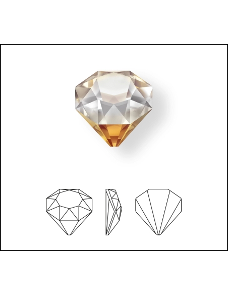 Tilted chaton 12mm crystal foiled  Tilted chaton (4928)- 3 Tilted chaton 12mm crystal foiled  Tilted chaton (4928)- 3