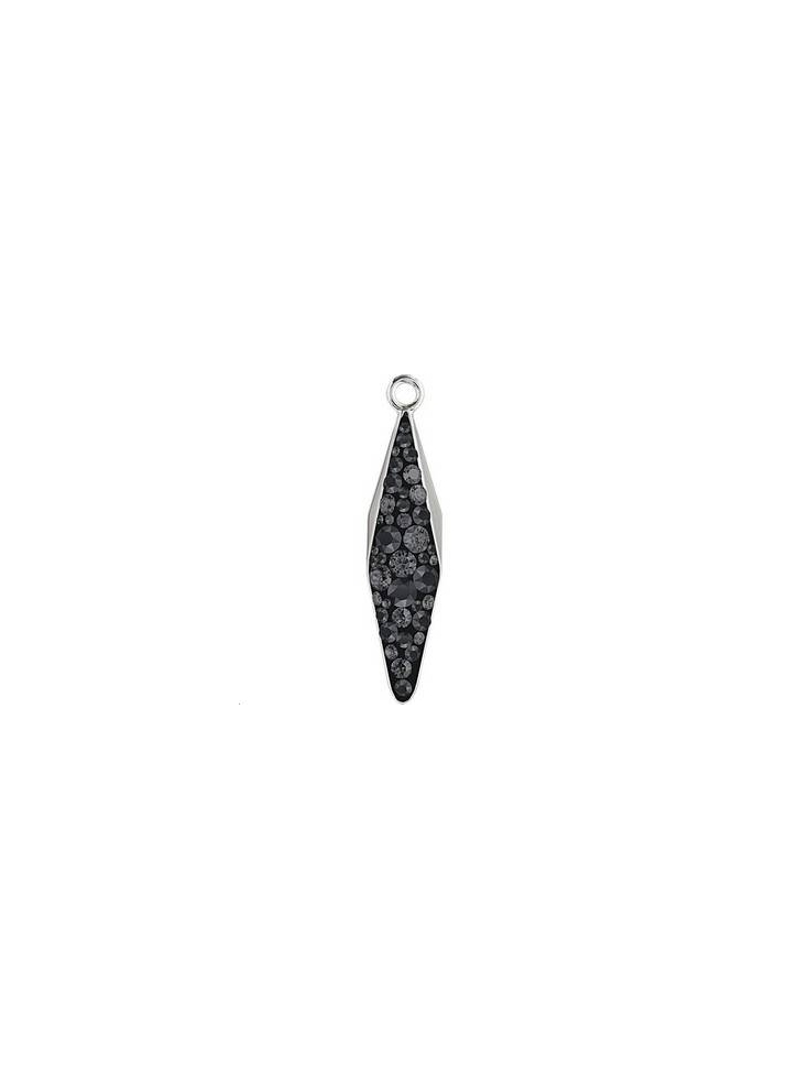 Pavé pendant goutte 20 mm   Pave pendants goutte losange (67472)- 2