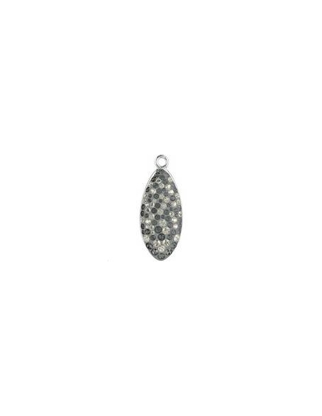 Pavé pendant goutte 20 mm   Pave pendants goutte plate (67492)- 1