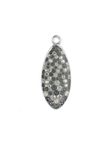 Pavé pendant goutte 20 mm   Pave pendants goutte plate (67492)- 2