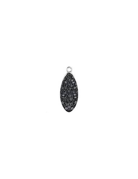 Pavé pendant goutte 20 mm   Pave pendants goutte plate (67492)- 1