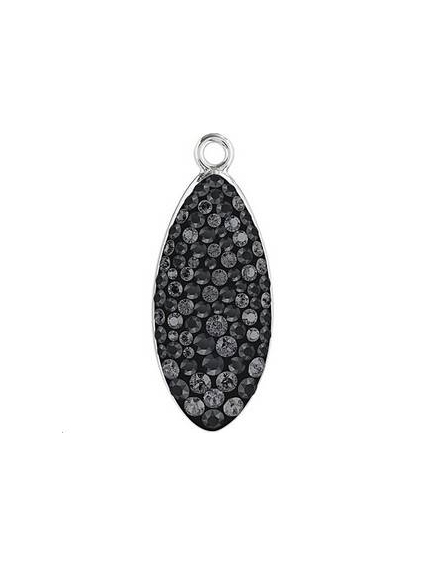 Pavé pendant goutte 20 mm   Pave pendants goutte plate (67492)- 1 2