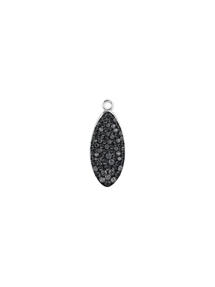 Pavé pendant goutte 20 mm   Pave pendants goutte plate (67492)- 2