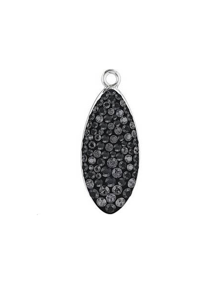 Pavé pendant goutte 20 mm   Pave pendants goutte plate (67492)- 2