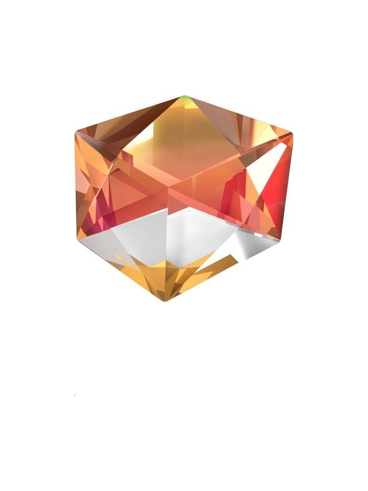 Tilted dice 19mm cr red copper  Tilted dice - 1