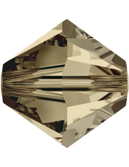 Lot bicônes 4 mm  smoky quartz   Toupies 4mm couleurs simples (5301/5328)- 1 Lot bicônes 4 mm  smoky quartz   Toupies 4mm couleurs simples (5301/5328)- 1