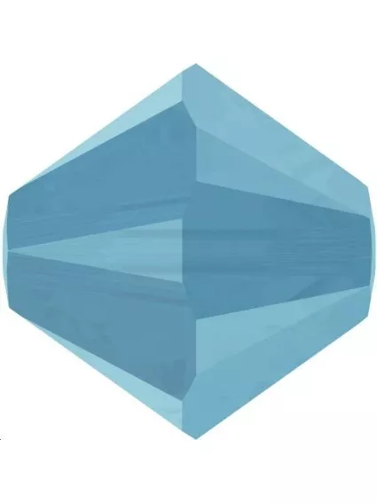 Lot bicônes 4 mm  turquoise   Toupies 4mm couleurs simples (5301/5328)- 1