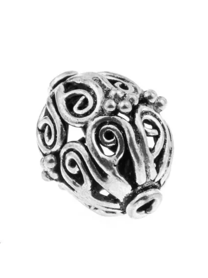 Double coupelle ajourée 20x16mm argent 925/000  L argent 925- 1