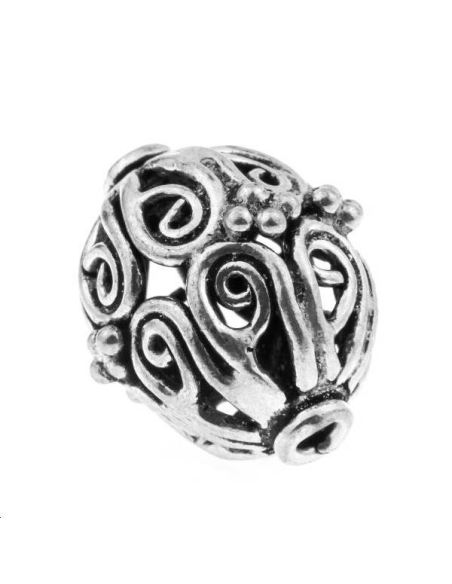 Double coupelle ajourée 20x16mm argent 925/000  L argent 925- 1