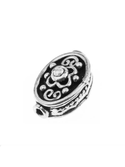 Ovale décoré 18x12mm argent 925/000  L argent 925- 1