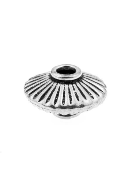 Bicône plat strié 9x16mm argent 925/000  L argent 925- 1