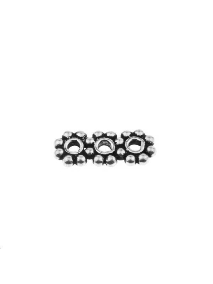Distanciateur 3 trous 13x5mm argent 925/000  L argent 925- 1