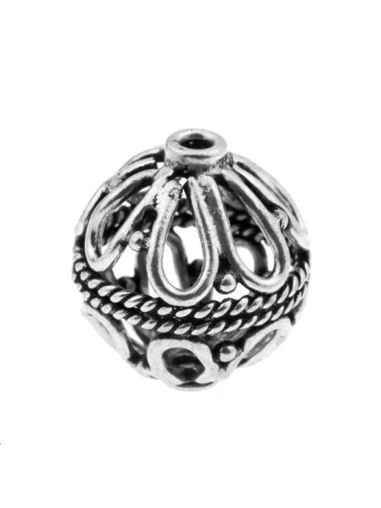 Double coupelle ajourée 20x18mm argent 925/000  L argent 925- 1