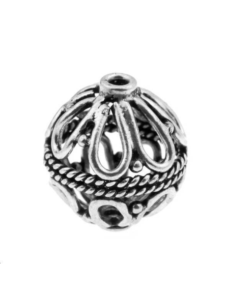 Double coupelle ajourée 20x18mm argent 925/000  L argent 925- 1