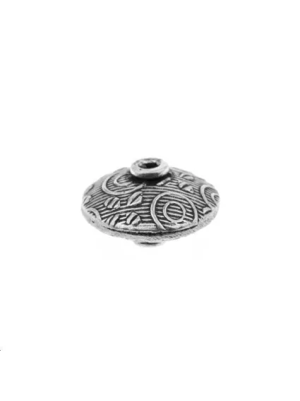 Perle plate décorée 7x12mm argent 925/000  L argent 925- 1