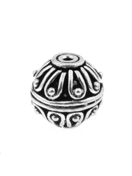 Boule décorée 14mm argent 925/000  L argent 925- 1
