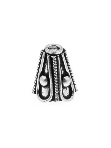 Embout décoré 13x11mm argent 925/000  L argent 925- 1