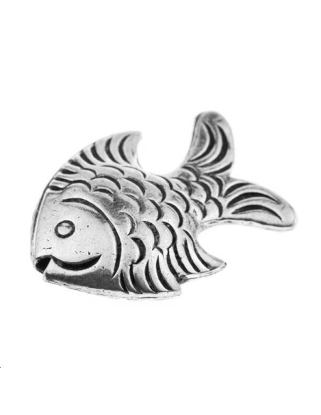 Poisson 2 trous passants 23x17mm argent 925/000  L argent 925- 1