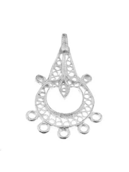 Pendentif  filigrane 5 anneaux 26x11mm argent 925/000  L argent 925- 1