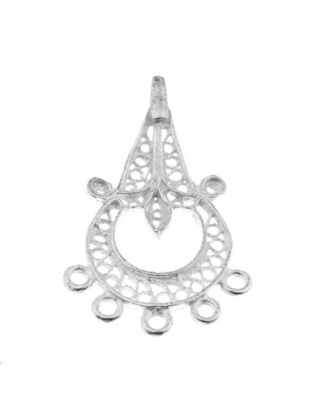Pendentif  filigrane 5 anneaux 26x11mm argent 925/000  L argent 925- 1