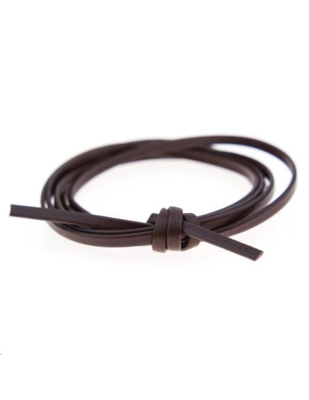 Cuir plat 2mm chocolat  Cuir plat- 1
