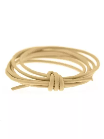 Cuir rond 1.5mm beige  Cuir rond- 1