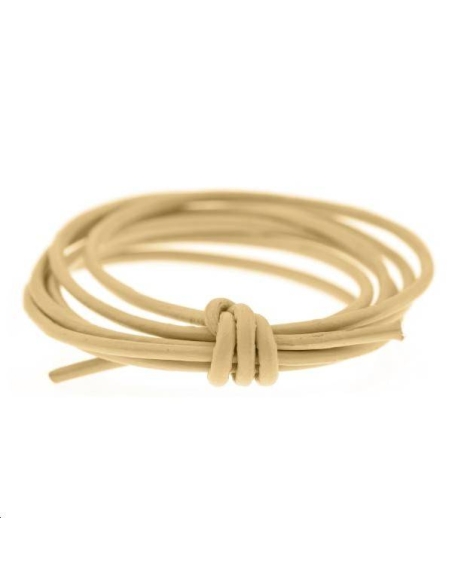 Cuir rond 1.5mm beige  Cuir rond- 1