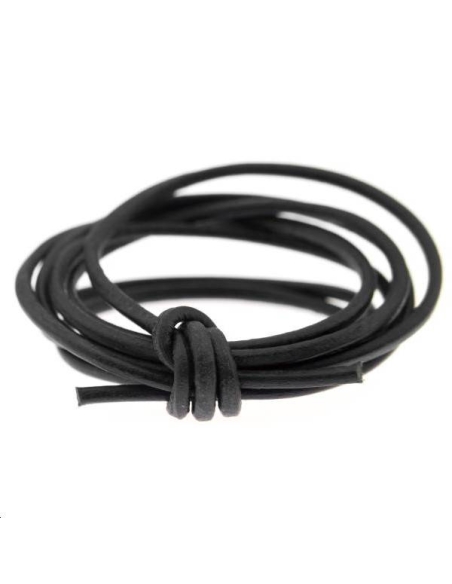 Cuir rond 1.5mm noir  Cuir rond- 1 Cuir rond 1.5mm noir  Cuir rond- 1