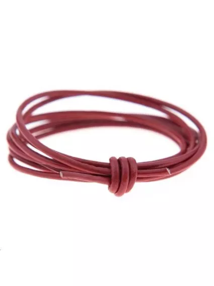 Cuir rond 1.8mm rouge  Cuir rond- 1
