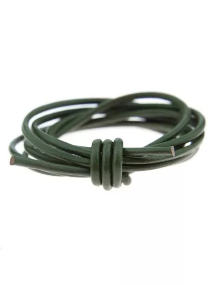 Cuir rond 1.8mm vert  Cuir rond- 1