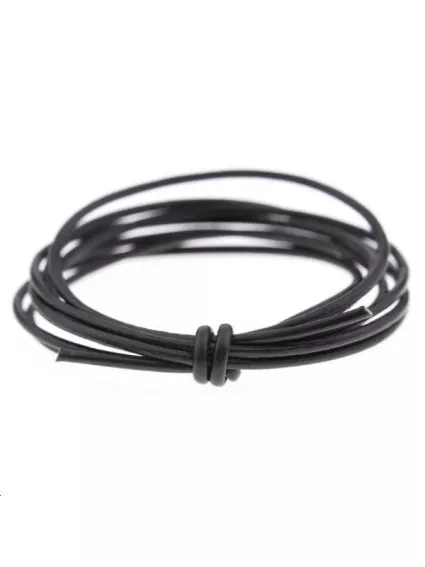 Cuir rond 1mm chocolat  Cuir rond- 1