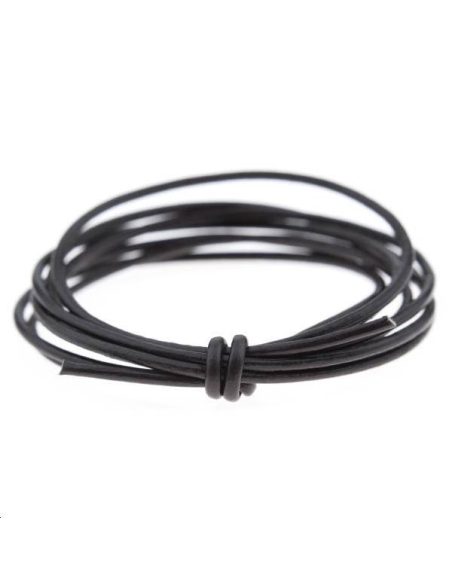 Cuir rond 1mm chocolat  Cuir rond- 1 Cuir rond 1mm chocolat  Cuir rond- 1