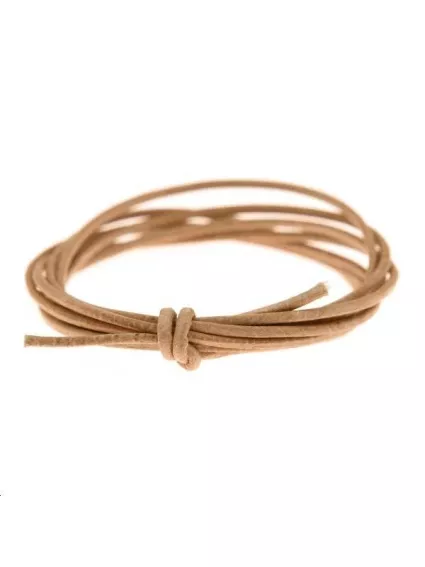 Cuir rond 1mm naturel  Cuir rond- 1