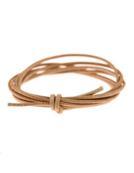 Cuir rond 1mm naturel  Cuir rond- 1 Cuir rond 1mm naturel  Cuir rond- 1
