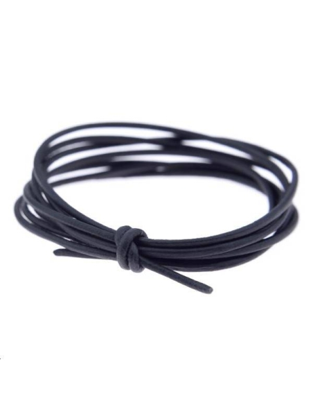 Cuir rond 1mm noir  Cuir rond- 1 Cuir rond 1mm noir  Cuir rond- 1