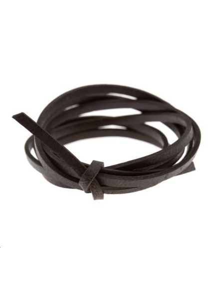 Cuir ruban 3mm marron  Cuir plat- 1